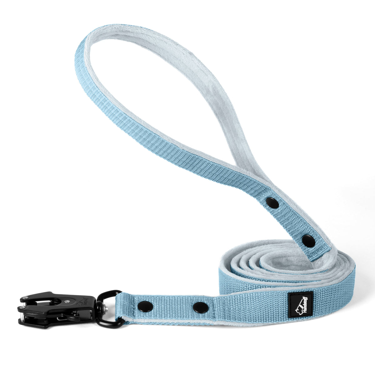 Walk Leash Black Edition Baby Blue- Guinzaglio sicuro in nylon di diverse lunghezze.
