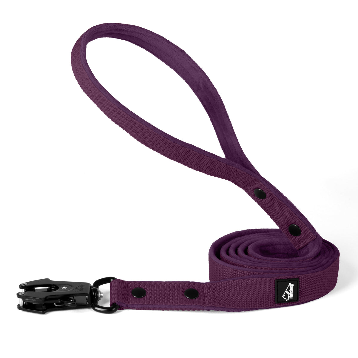 Walk Leash Black Edition Plum - Guinzaglio sicuro in nylon di diverse lunghezze