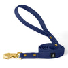 Walk Leash Golden Navy Blue - Guinzaglio in nylon sicuro di diverse lunghezze