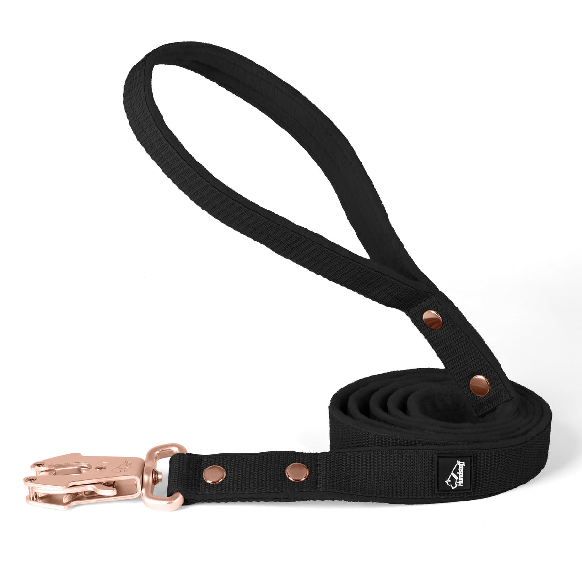 Walk Leash Rose Edition Black - Safe nylon leash in different lengths