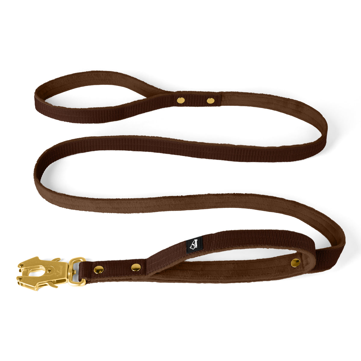 Guard Leash Golden Edition Dark Brown - Guard leash with extra handle