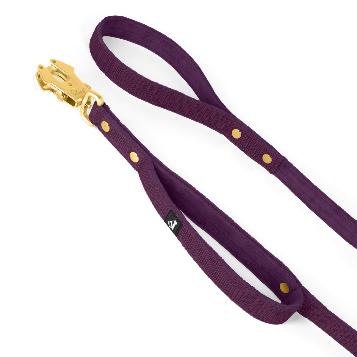 Guinzaglio da guardia Golden Edition Plum - Guinzaglio da guardia con impugnatura supplementare