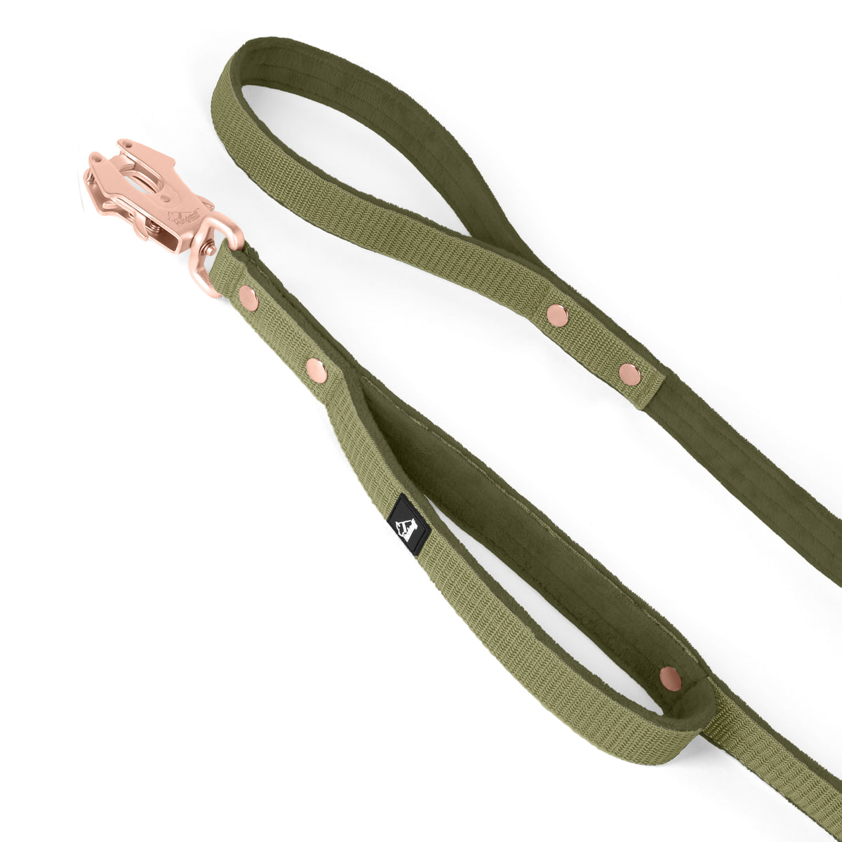 Guard Leash Rose Edition Olive Green - Guard leash with extra handle
