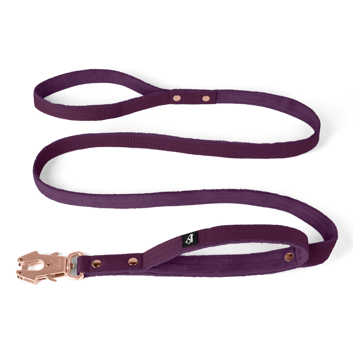 Guinzaglio da guardia Rose Edition Plum - Guinzaglio da guardia con impugnatura supplementare