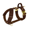 Easy Walk Extreme Gold Buckle Dark Brown - Harness with quick release buckle