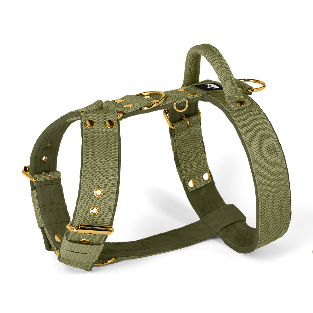 Easy Walk Golden Olive Green - Harness with handle
