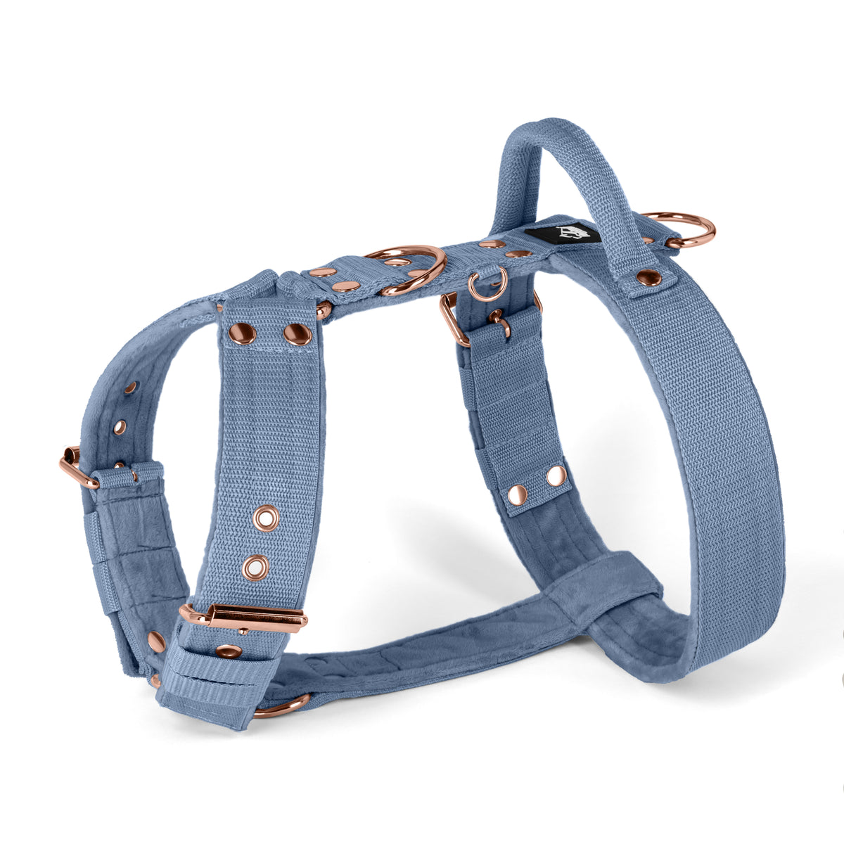 SALE Easy Walk Rose Edition Pastel Blue, Maat M, Breedte 4 cm, Met handvat, Roségouden Extreme-gespen
