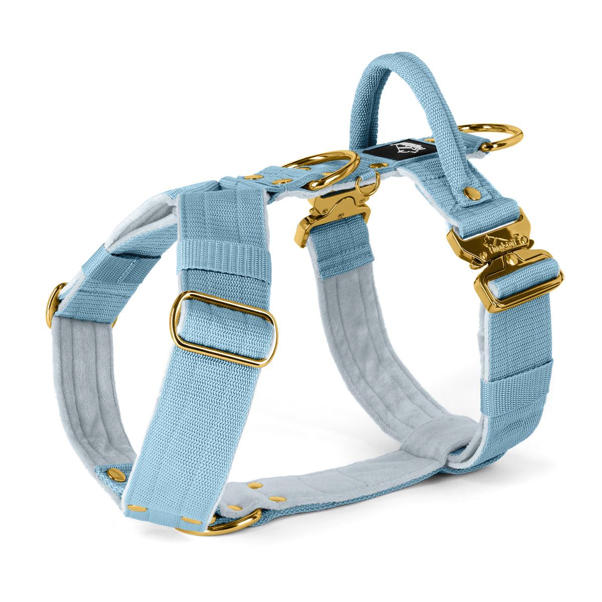 Easy Walk Extreme Gold Buckle Baby Blue - Harness with quick release buckle