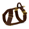 Easy Walk Extreme Gold Buckle Dark Brown - Harness with quick release buckle