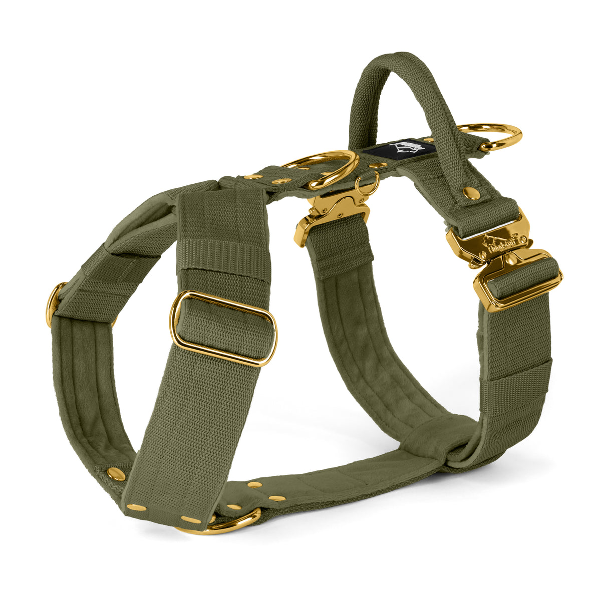 Easy Walk Extreme Gold Buckle Khaki - Harness with quick buckle