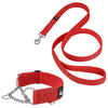 Martingale Chain Set Red – Half choke collar & leash