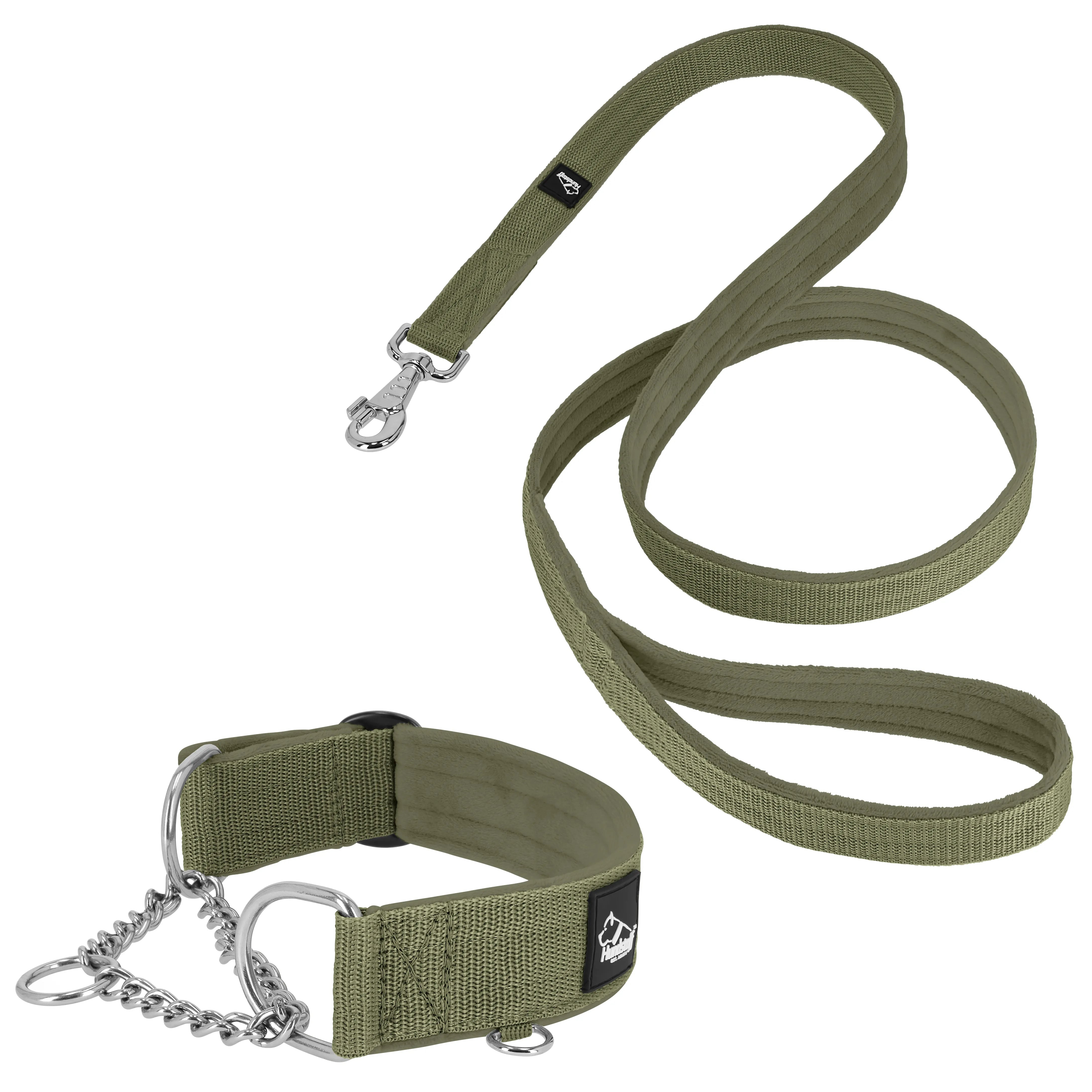Martingale Chain Set Khaki – Half Choker Necklace &amp; Leash