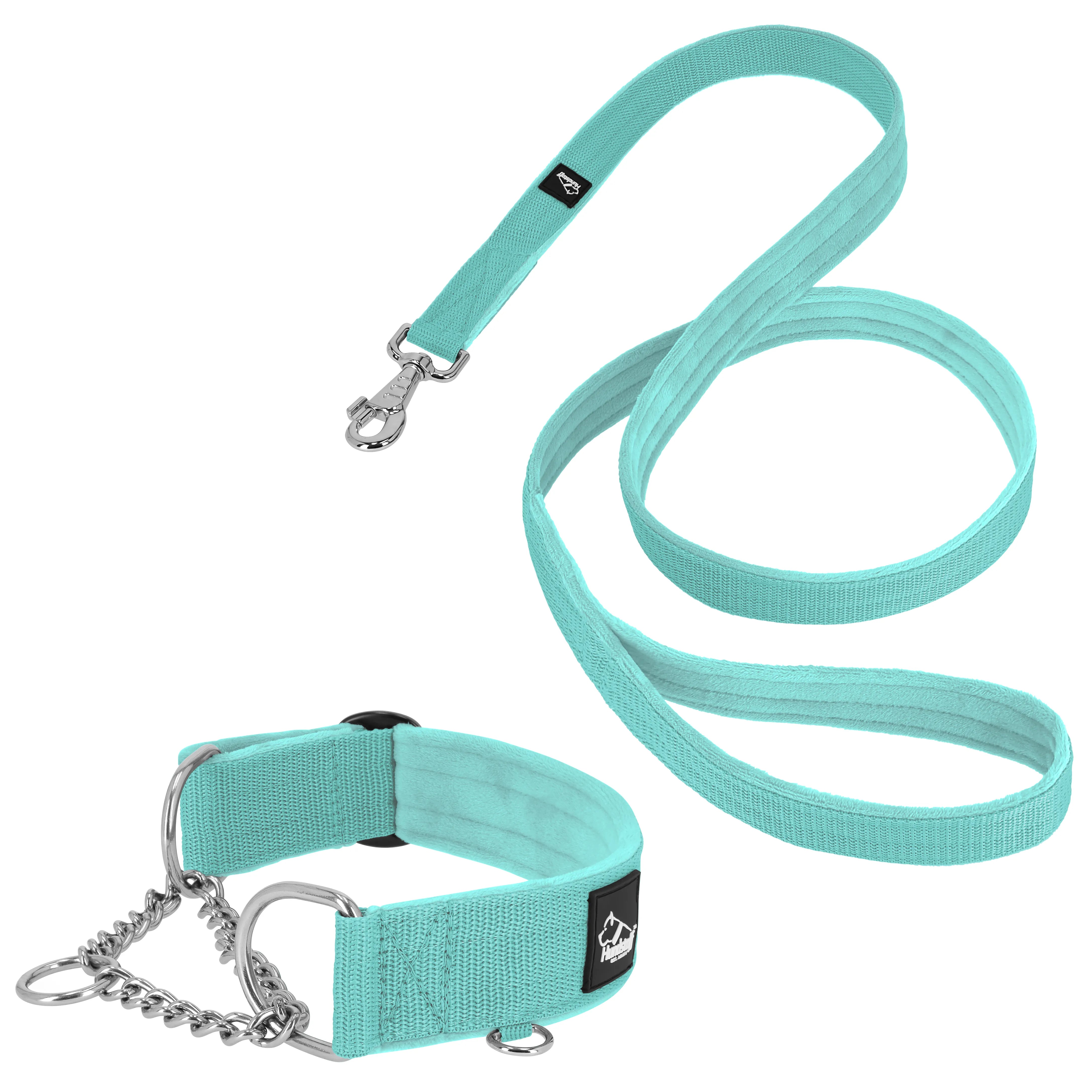 Martingale Chain Set Mint – Half choke collar &amp; leash