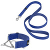 Martingale Chain Set Ocean Blue – Half choke necklace & leash